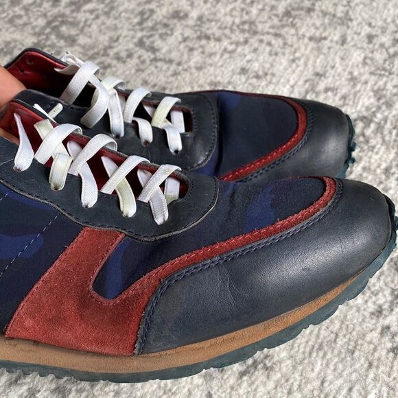 Jared Lang Camouflage Tech Camo Suede leather Sneakers size 9 in GUC size 42 - Picture 3 of 13